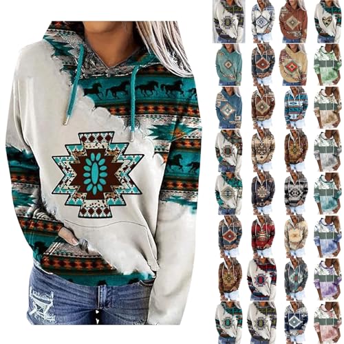 Decken Hoodie Damen Kaschmir Pullover Damen Damen Hoodie mit Kapuze Top Damen Hoodie Damen Lang Hoodie Damen XXL Hoodie Damen Oversize mit Print Hoodies Mama Geschenk Kuschel Blau M von Generisch