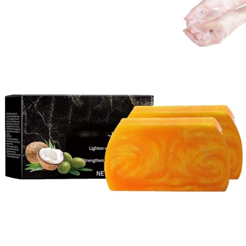 Deep Cleansing Moisturizing Golden Perfume Soap,Goldene Pflege Seife 100g,Essential Oil Soap for Skin Care,Bio-Seife für Gesicht und Körper,Natürliche Seife für Männer & Frauen,alle Hauttypen (2) von Generisch