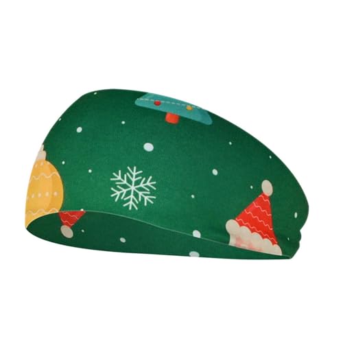 Dehnbare Weihnachts-Stirnbänder für Frauen, Weihnachts-Haar-Accessoires, rutschfeste Kopfbedeckung für Frauen, Weihnachtsparty, Cosplay (klassisches Muster) Laufweste Herren (K, One Size) von Generisch