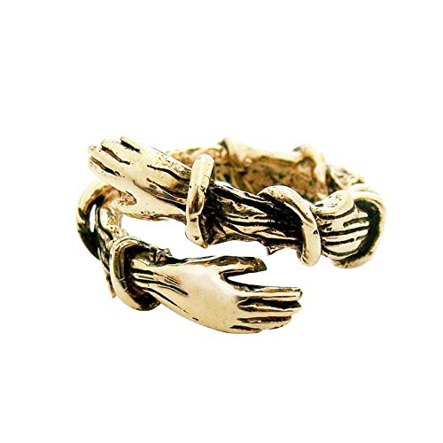 Delicate Stackable Plated Rings Ring Offener Ring Liebesringe Gürtel Mit 2 Ringen (Gold, One Size) von Generisch