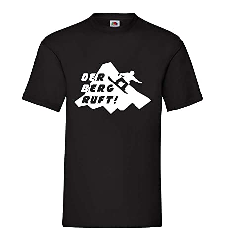Der Berg Ruft Snowboard Männer T-Shirt Schwarz XL von shirt84