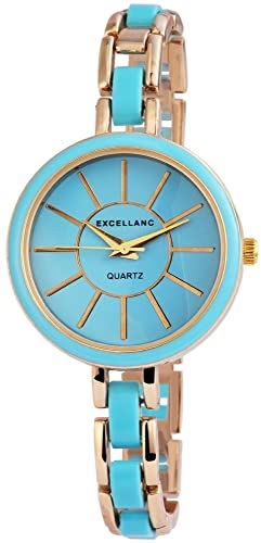 Design Damen Armband Uhr Blau Analog Metall Mode Quarz von Generisch