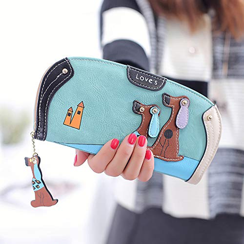 Designer Brand Hundegeldbörse Berühmte Geldbörsen Geldbörse Damen Damen Geldbörse Herren Geldbörse Dünn, blau, Einheitsgröße von Generisch