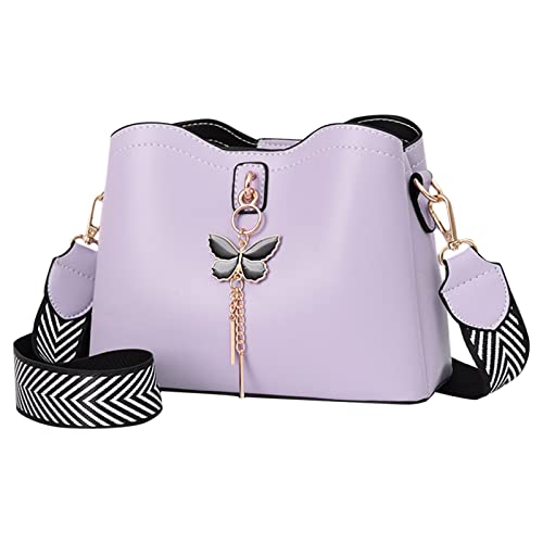 Designer Taschen Damen Schwarz Umhängetaschen für Damen, lässige Umhängetasche mit verstellbarem Riemen Vorbinder Schürzen Mit Taschen (Purple, One Size) von Generisch