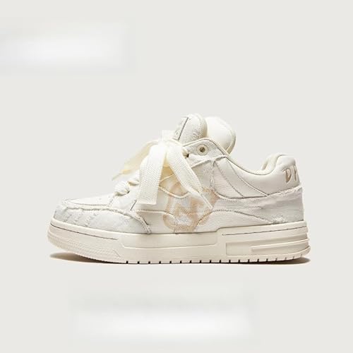 Destructive Wind kleine Duft Brot Schuhe erhöhen Verschleißbeständigkeit niedrige Hilfe Männer Freizeit Platte Männer und Frauen Paar (Weiß,38) von Generisch