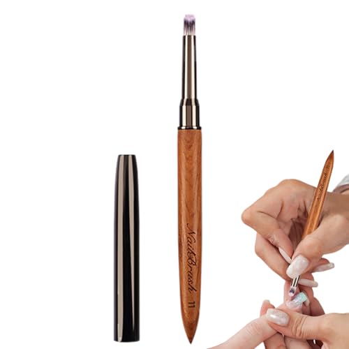 Detail-Nagelkunstpinsel, Nagellackpinsel | Nageldesign-Malpinsel | Sandelholz-Nagelbürsten für den Heimgebrauch und den professionellen Nagelstudio, dünne Details, feines Zeichnen, Salon zu Hause von Generisch