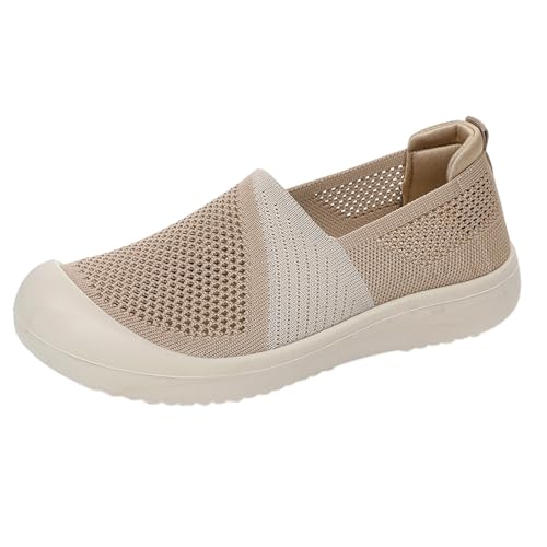 Diabetiker Schuhe Damen Bootsschuhe Damen Halbschuhe Slip On Loafer Orthopädische Schuhe Leinenschuhe Strickschuhe Freizeitschuhe Sommerschuhe Walkingschuhe Wanderschuhe Atmungsaktiv Bequeme Leichte von Generisch