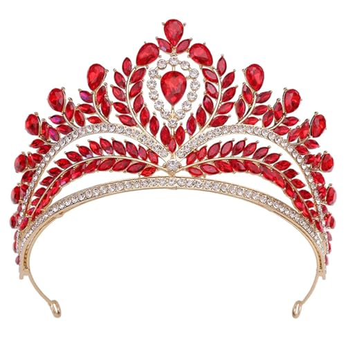 Diadem für Damen, Königin und Krone, Brautschmuck, elegantes Hochzeitsdiadem für Geburtstag, Abschlussball, Haarschmuck, Zubehör, Tiaras, Kristall von Generisch