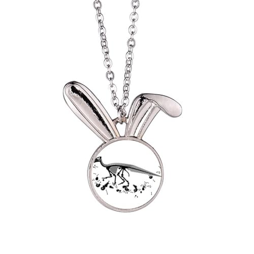 Dinosaurier-BBS-Halskette, Anhänger, Hase, Tierschmuck, Geschenk von Generisch