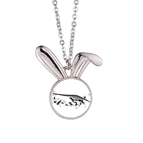 Dinosaurier-BBS-Halskette mit Anhänger, Hase, Tierschmuck, Geschenk von Generisch