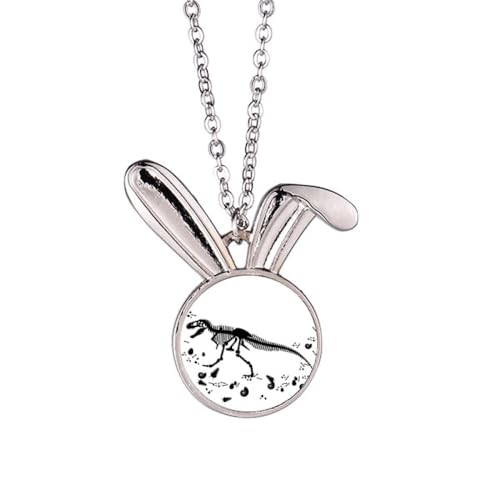 Dinosaurier-BBS-Halskette mit Anhänger, Hase, mittelgroß, Geschenk von Generisch