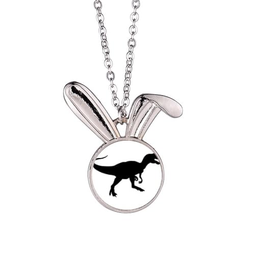Dinosaurier-Bs Miniatur-Halskette mit Hasen-Anhänger, Hase, Tierschmuck, Geschenk von Generisch