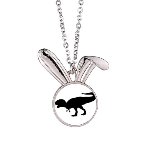 Dinosaurier-Bs Miniatur-Hasen-Halskette, Anhänger, Hase, Tierschmuck, Geschenk von Generisch