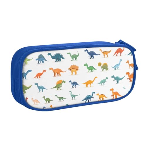 Dinosaurier-Federmäppchen für Jungen und Mädchen, große Stifttasche, Schreibtisch-Organizer, Federmäppchen für Schule, Büro, Make-up-Tasche mit Reißverschluss, rose, 21x5x10.5cm, Kosmetiktasche von Generisch