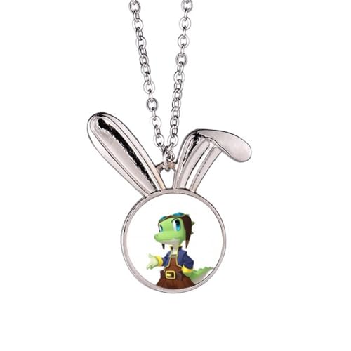 Dinosaurier-Königreich, "Love You", Kaninchen-Halskette, Anhänger, Hase, Tierschmuck, Geschenk von Generisch