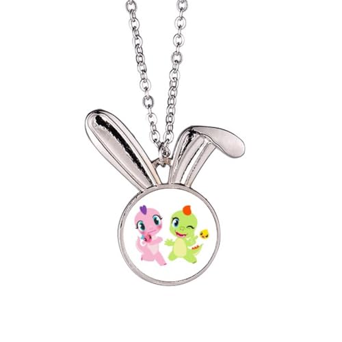 Dinosaurier-Königreich, "Love You", Kaninchen-Halskette, Anhänger, Hase, Tierschmuck, Geschenk von Generisch