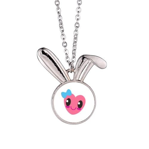 Dinosaurier-Königreich, "Love You", Kaninchen-Halskette, Anhänger, Hase, Tierschmuck, Geschenk von Generisch