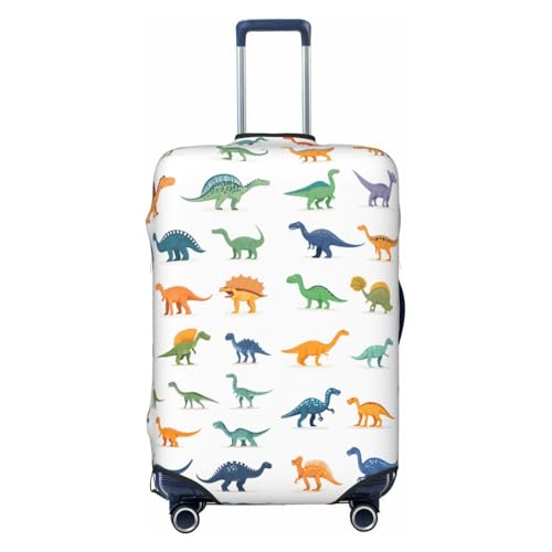 Dinosaurier-Kofferabdeckung, Gepäckschutz, Dinosaurier-Tiere, elastische Gepäckabdeckung, kratzfest, staubdicht, passend für 55,9 - 61 cm, mehrfarbig, L von Generisch