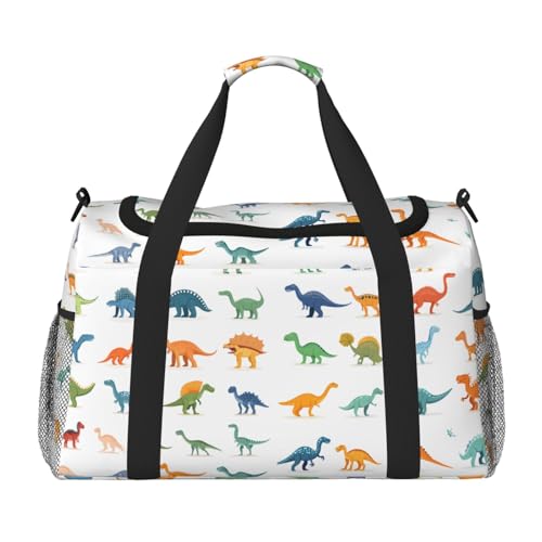 Dinosaurier-Reisetasche, Dino-Tiere, Fitnessstudio, Übernachtung, Wochenendtasche für Männer und Frauen, leichtes Handgepäck für Workout, Urlaub von Generisch