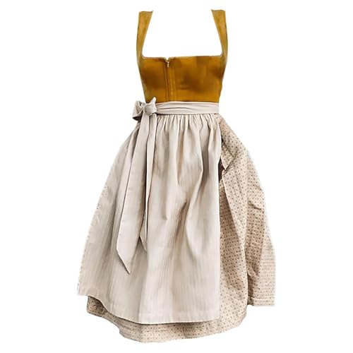 Dirndl Damen Dirndelkleider Günstig Oktoberfest Damen Outfit Dirndl-Komplettsets Midi Dirndl Lang Grosse Grössen Oktoberfest-Kostüm Geschenk von Generisch