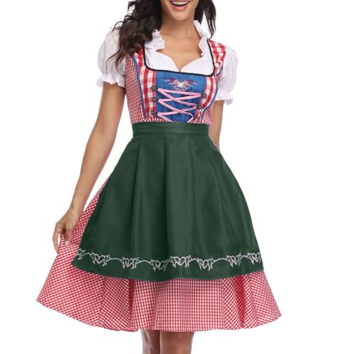 Dirndl Damen Midi Trachtenkleid Grün Festlich Dirndlkleid Oktoberfest Outfit Dirndl-Komplettsets Kleid Oktoberfest Trachten Outfit Grosse Grössen Bayerisches Midi-Kleid Dirndl Damen Midi Trachtenkleid Grün Festlich Dirndlkleid Oktoberfest Outfit Dirndl-Komplettsets Kleid Oktoberfest Trachten Outfit Grosse Grössen Bayerisches Midi-Kleid von Generisch