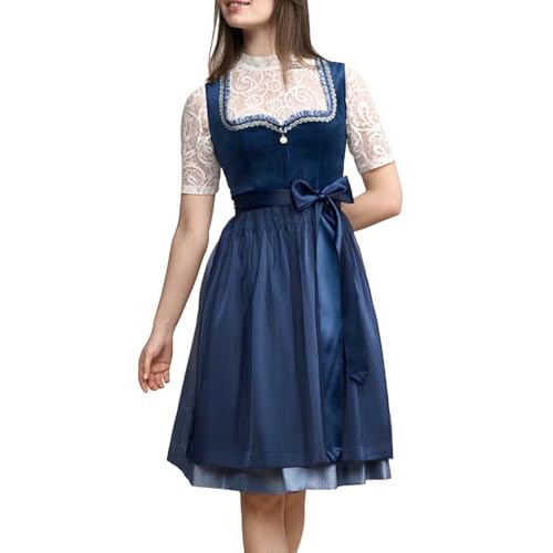 Dirndl Damen Trachtenkleid Trachtenkleider Modern Oktoberfest Bluse Schürze Dirndlkleid Elegant Kurz Kleid Trachten Mädchen Cosplay Röcke Dirndlbluse Dirndl Samt Oktoberfest Outfit Damen von Generisch