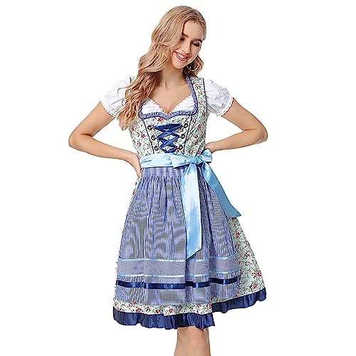 Dirndl Für Damen Modische Sexy Damen Midi Trachtenkleid Mode Elegant Modern Trachtenrock Dirndlbluse Leichtgewichtig Dirndlschürze Dirndl & Dirndl-Sets Für Mädchen Für Oktoberfest von Generisch