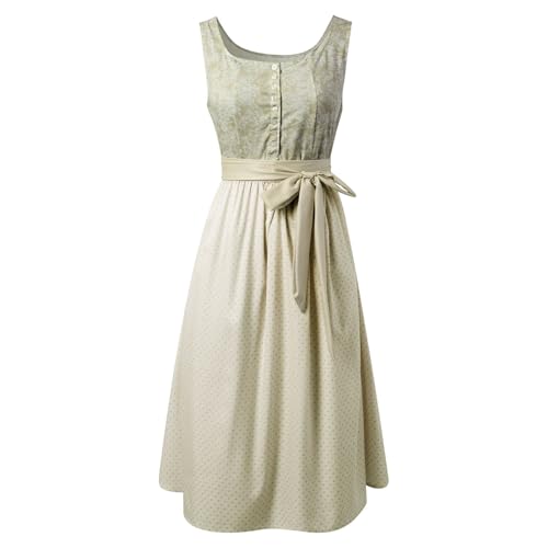 Dirndl Kleid Midi Damen Mit Dirndlschürzen Grosse Grössen für Oktoberfest von Generisch