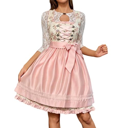 Dirndl-Komplettsets, Dirndl Damen Komplettsets Trachtenkleid Midi Elegant Dirndlkleid mit Bluse Grosse Grössen Kleider Oktoberfest Outfit Spitze Dirndel Trachtenrock, Rosa, M Dirndl-Komplettsets, Dirndl Damen Komplettsets Trachtenkleid Midi Elegant Dirndlkleid mit Bluse Grosse Grössen Kleider Oktoberfest Outfit Spitze Dirndel Trachtenrock, Rosa, M von Generisch