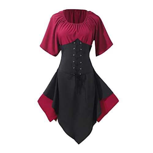 Dirndl-Komplettsets Für Damen Elegant Dirndlkleid Dirndlschürze Inkl. Spitzenschürze Trachtenmode Trachtenrock Kleid Kurz Set Kostüm Fasching Damen Klassische Dirndl Damen Midi Trachtenkleid von Generisch