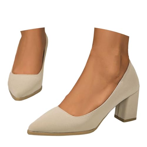 Dirndl Schuhe Damen Trachten Pumps Trachtenschuhe mit Absatz Chunky Tanzschuhe Brautschuhe Blockabsatz Ballerinas Elegant Schuhe Spangenpumps Absatzschuhe Hochzeitsschuhe von Generisch