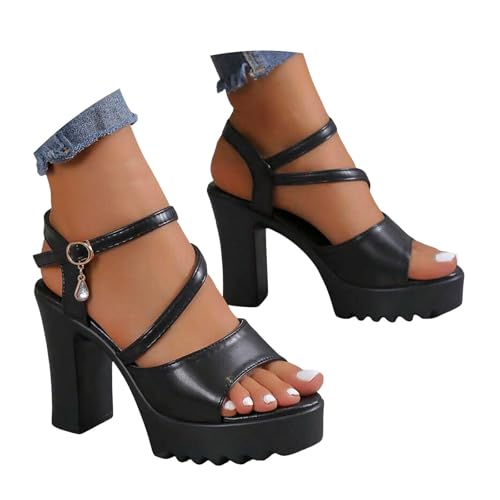 Dirndl Schuhe Damen Trachten Pumps - Trachtenschuhe mit Absatz Chunky Tanzschuhe Brautschuhe Blockabsatz Ballerinas Elegant Schuhe Zum Dirndl Absatzschuhe Spangenpumps von Generisch