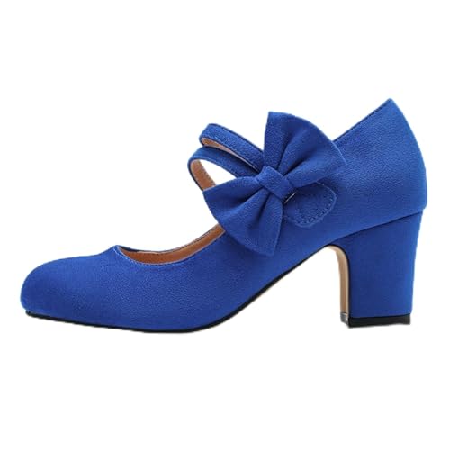 Dirndl Schuhe Damen Trachten Pumps Trachtenschuhe mit Absatz Chunky Tanzschuhe Brautschuhe Blockabsatz Ballerinas Elegant Schuhe Zum Dirndl Absatzschuhe Spangenpumps von Generisch