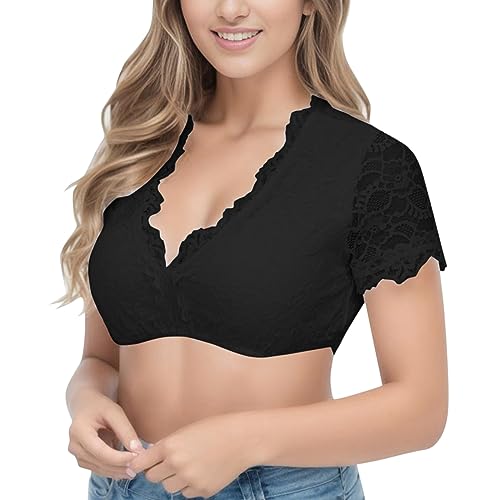 Dirndlbluse Damen krüger Dirndlbluse Langarm weiß ohne Spitze Dirndlbluse flügelärmel 38 Dirndlbluse Damen weiß 48 Dirndlbluse Damen blau weiße Bluse Damen halbarm von Generisch