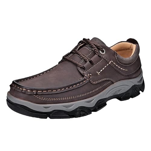 Dktoberfest Herrenschuhe 2025 Artikel One Foot Herren Lederschuhe Freizeitschuhe (Coffee, 41) von Generisch