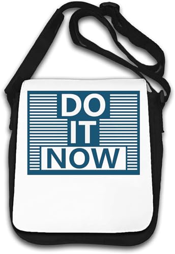 Do It Now Start Today Blue Graphic Umhängetasche weiß von Generisch