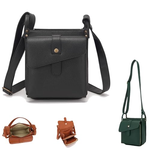 Dollver Crossbody Purse,Dollver Crossbody Bag for Women,Unique Design Crossbodys Leather Bag, Crossbodys Bags for Woman (Black) von Generisch