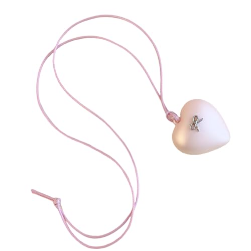 Dopamine Halskette mit Herz-Anhänger, handgefertigt, verstellbar, für Damen und Mädchen, einzigartiger und trendiger Schmuck, As show, Acryl von Generisch