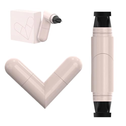 Doppel-Eye-Liner-Stempel, Integrierter rotierender Eyeliner-Stempel-Stift, Präzisions Wing Tip Pen, Wasserdicht Und Schmuddelof Winged Eyeliner, Für Dating, Reisen, Pendeln, Hochzeit (Schwarz) von Generisch