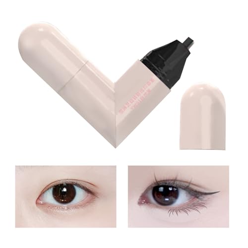Doppelendiger Eyeliner Stempelstift, Drehung Eyeliner Stempel Wing, Geflügelter Augenendstempel, Makeup Eyeliner Stempel, Schablonen Eyeliner, Natürlich Langanhaltend Schnelltrocknend Wasserdicht von Generisch