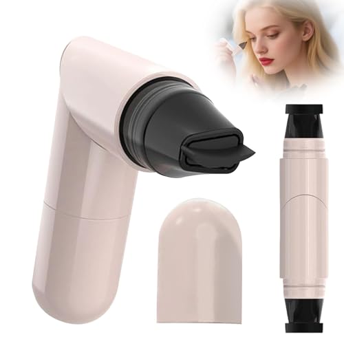 Doppelkopf Eyeliner Stempel, Präzisions-Eyeliner-Stempel, Wasserfester ganztägiger Liner Makeup Winged Eyeliner (Black) von Generisch