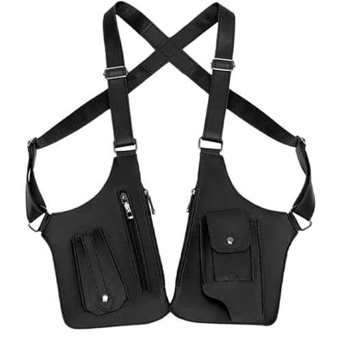 Doppelschulter Schultertaschen für Herren | Anti Diebstahl Tasche Aus Leder | Verstellbarer Schultergurt, Unterarm-Taktiktasche | Unterarmtasche Mit Mehreren Taschen Und Schultergurt Zum Wandern Und Doppelschulter Schultertaschen für Herren | Anti Diebstahl Tasche Aus Leder | Verstellbarer Schultergurt, Unterarm-Taktiktasche | Unterarmtasche Mit Mehreren Taschen Und Schultergurt Zum Wandern Und von Generisch