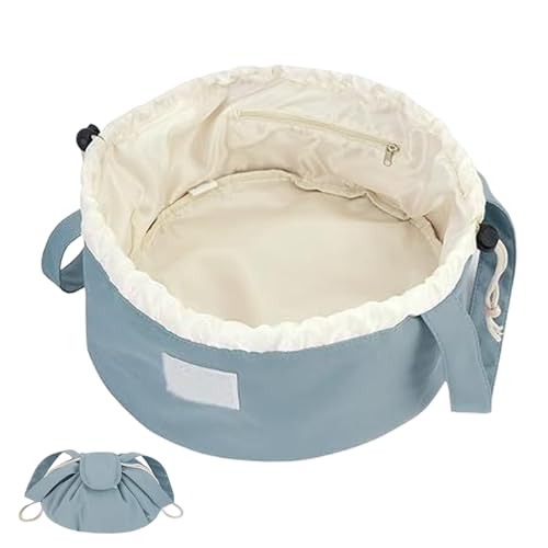 Draw String Cosmetic Bag - Make -up -Organizer -Beutel mit großer Kapazität, Reisen -Toilettenspeicher für Frauen | Tragbarer Make -up -Organizer mit Fächern, leichter Kordelstring -Tasche für Geschäf von Generisch