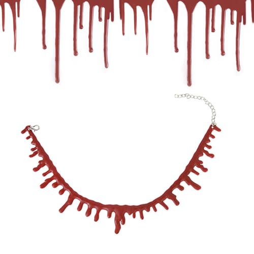 Dripping Blood Choker - Blutige Choker Schlüsselbeinkette | Vampir Party Kostüm Zubehör für Bühne Karneval Urlaub Cosplay Rollenspiel, Refer to description, Siehe Beschreibung, Unisex Dripping Blood Choker - Blutige Choker Schlüsselbeinkette | Vampir Party Kostüm Zubehör für Bühne Karneval Urlaub Cosplay Rollenspiel, Refer to description, Siehe Beschreibung, Unisex von Generisch
