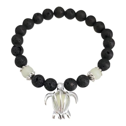 Drop Hoop Earrings Versatile Turtle Hollowed Out Luminous Bracelet Natural Vulcanic Stone Turtle Luminous Bracelet Christmas Post Earrings, Einheitsgröße, Künstlicher Kristall, Kein Edelstein von Generisch
