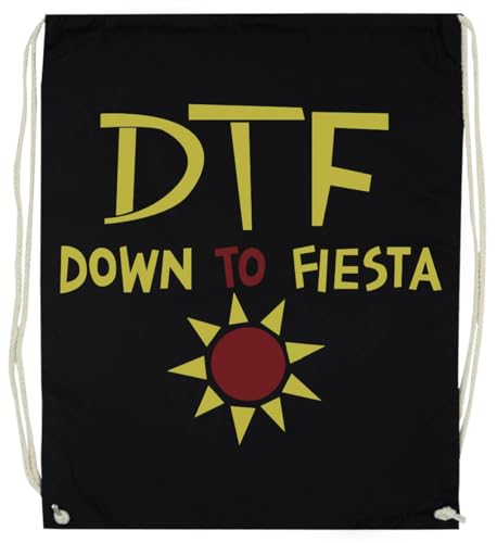 Dtf Down to Fiesta Schwarze Trainingstasche Mit Unisex-Kordelzügen von Generisch