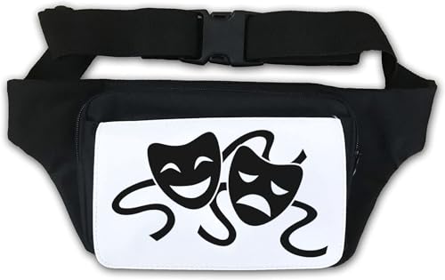 Duality of Man Theater Masks Hüfttasche Bauchtasche weiß von Generisch