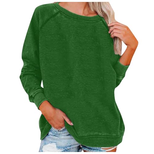 Dünne Pullover Damen : Fitness Oversized Sweatshirt Langärmelig Lässig Lose Pulli Rundhals-Ausschnitt Gestreifter Color Block Rundhals Pullover Y2k Casual Shirt Top Sweater Farbvarianten Sportlich von Generisch