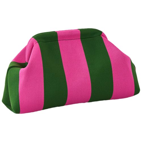 Dumpling Bag Clutch,farbblock-clutch-geldbörsen Für Damen,Gewebte Clutch Geldbörse Für Damen, Karierte Und Sommer Häkel Handtasche,Schicke Abendtasche,Modische Für Ein Elegantes Abendessen Am stra nd von Generisch