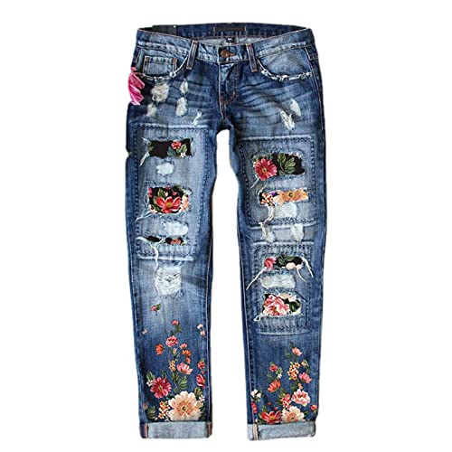 Dunkelblaue Jeans Baggy Graue Jeans High Waist Damen Blue Jeans Damen Jeans Hosen Damen Schwarz Jeans Frauen Gefütterte Jeanshosen Damen Jeans Ohne Elasthan Damen Kurzgrößenn Jeans Schlupfhose Jeans von Generisch